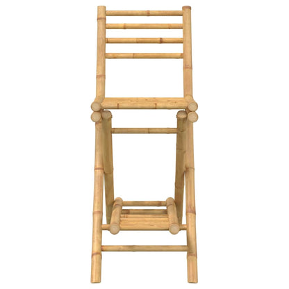 Sgabelli da Tavolo da Esterno con Poggiapiedi 2 pz in Bambù - homemem39