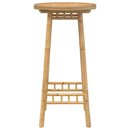 Tavolo da Bar da Esterno Rotondo Ø55x100 cm in Bambù - homemem39