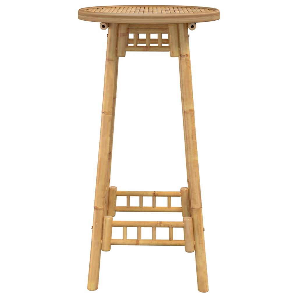 Tavolo da Bar da Esterno Rotondo Ø55x100 cm in Bambù - homemem39