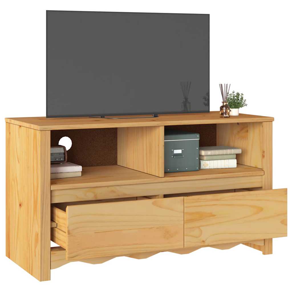 Mobile TV Drammen Rovere 99 x 43 x 55 cm Legno massello di pino