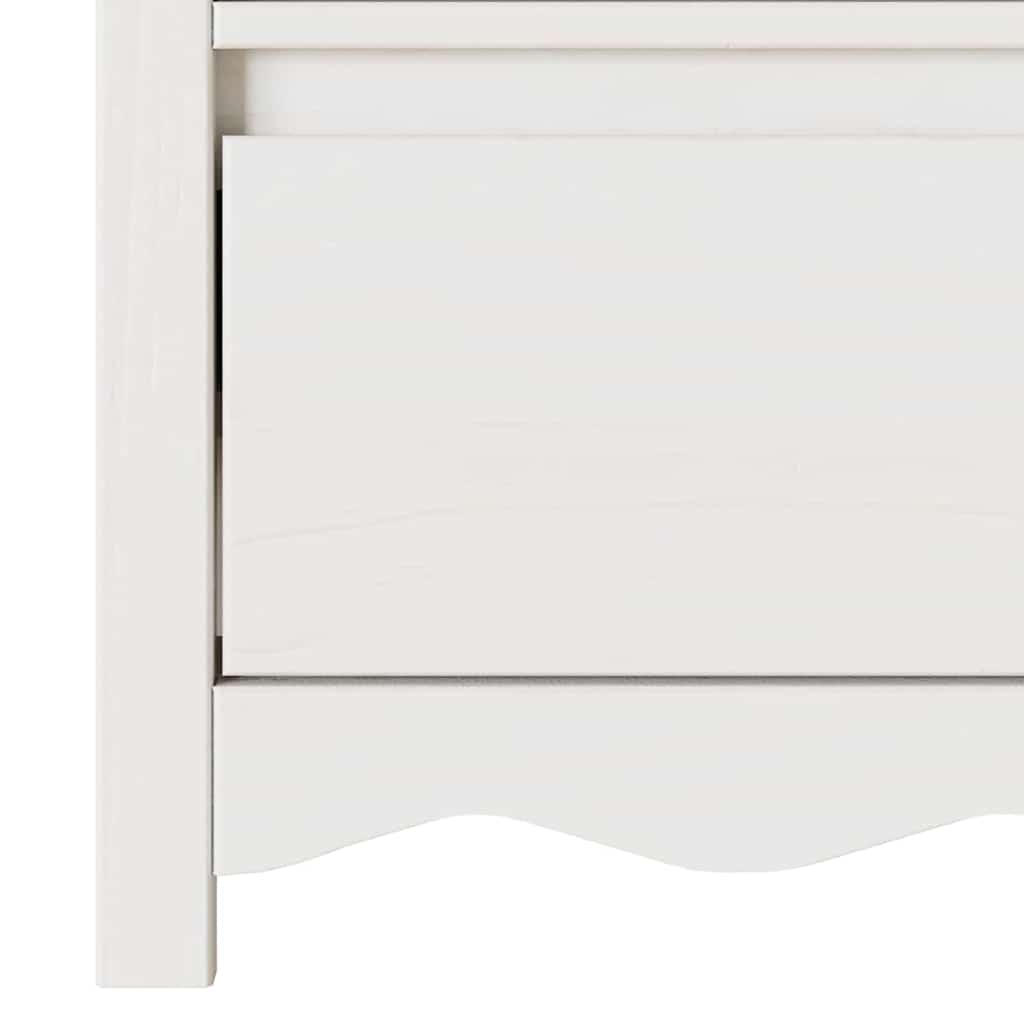 Mobile TV Drammen Bianco 99 x 43 x 55 cm Legno massello di pino