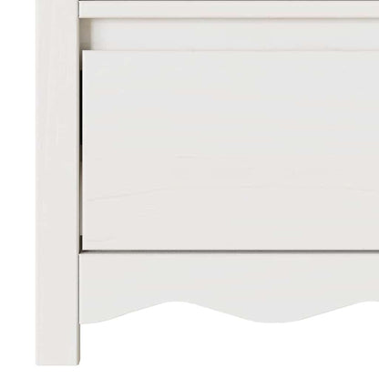 Mobile TV Drammen Bianco 99 x 43 x 55 cm Legno massello di pino