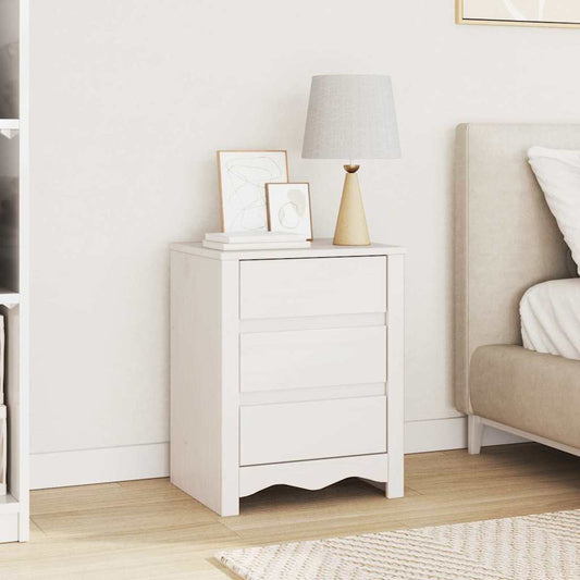 Armadio da Notte con cassetto Drammen Bianco 45 x 35 x 56 cm