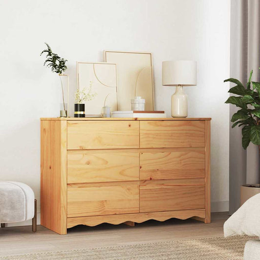 Comodino con cassetto Drammen Marrone 111 x 43 x 73.5 cm