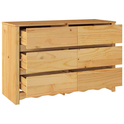 Comodino con cassetto Drammen Marrone 111 x 43 x 73.5 cm