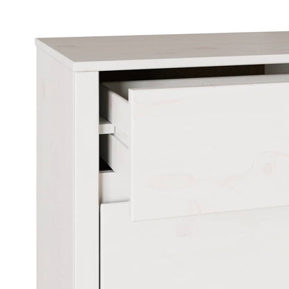 Comodino con cassetto Drammen Bianco 111 x 43 x 73.5 cm