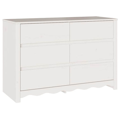 Comodino con cassetto Drammen Bianco 111 x 43 x 73.5 cm