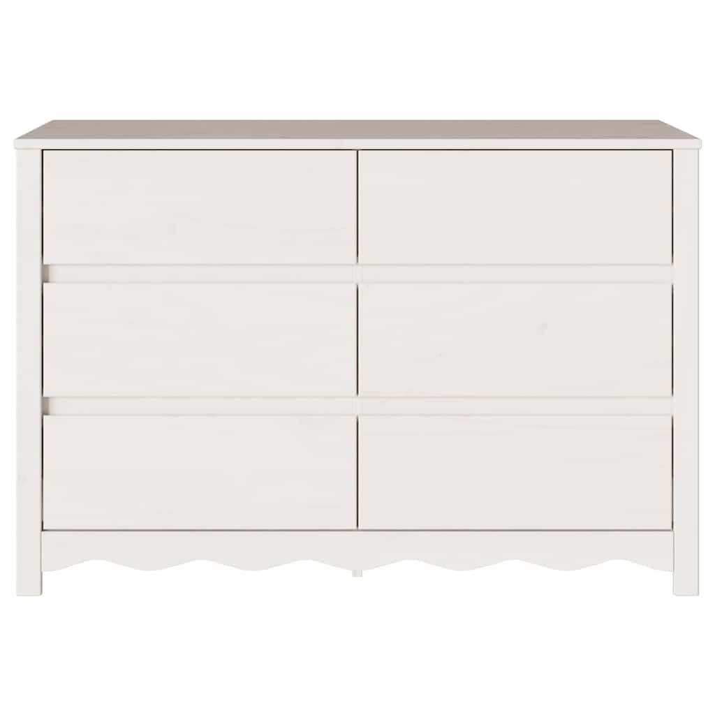 Comodino con cassetto Drammen Bianco 111 x 43 x 73.5 cm