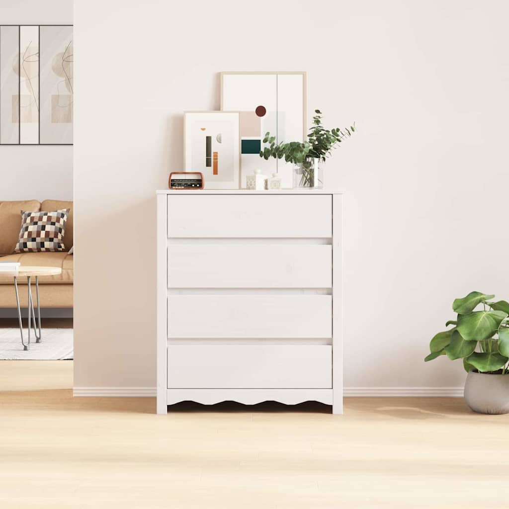 Cassettiera con cassetto Drammen Bianco 76.5 x 40 x 91 cm