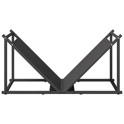 Rastrelliera per Legna da Ardere Nera 70x43x34,5 cm - homemem39