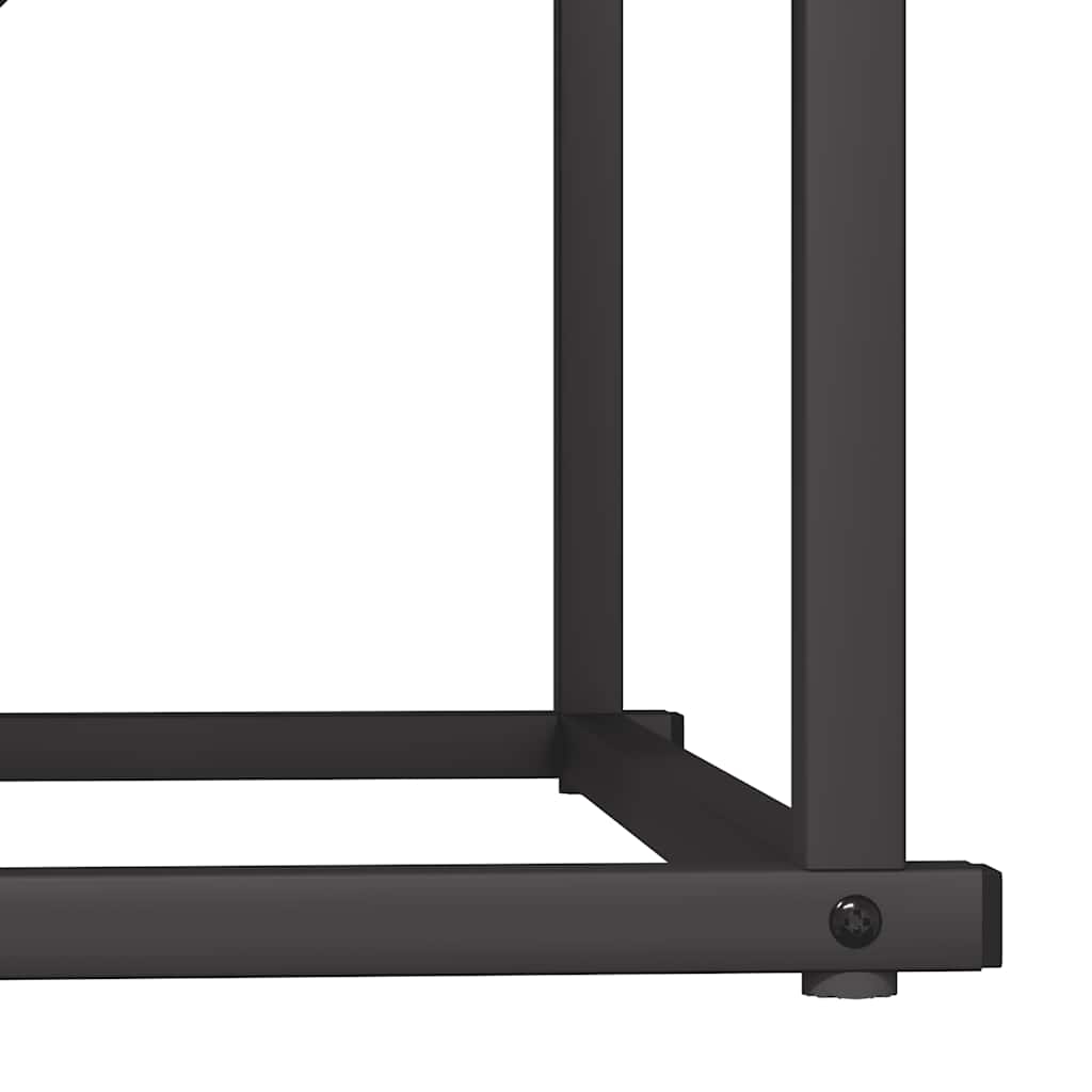 Rastrelliera per Legna da Ardere Nera 70x43x34,5 cm - homemem39