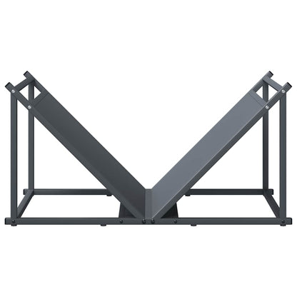 Rastrelliera per Legna da Ardere Antracite 70x43x34,5 cm - homemem39