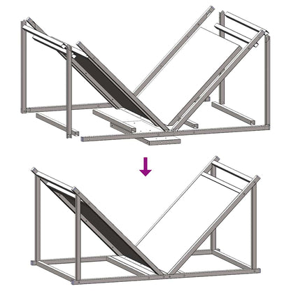 Rastrelliera per Legna da Ardere Antracite 70x43x34,5 cm - homemem39