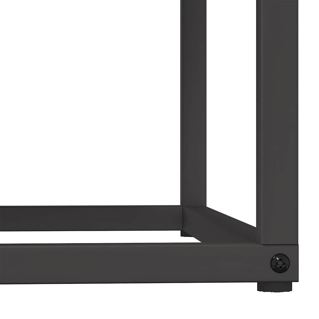 Rastrelliera per Legna da Ardere Nera 69,5x35x81 cm - homemem39