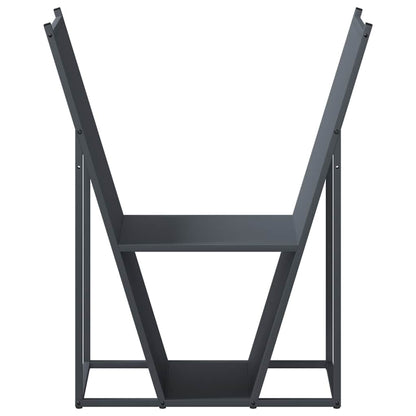 Rastrelliera per Legna da Ardere Antracite 69,5x35x81 cm - homemem39