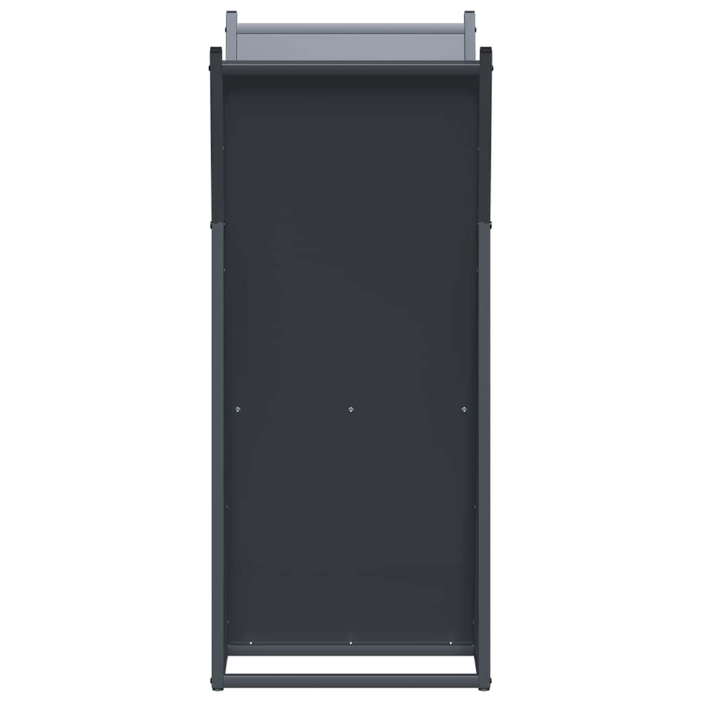 Rastrelliera per Legna da Ardere Antracite 69,5x35x81 cm - homemem39