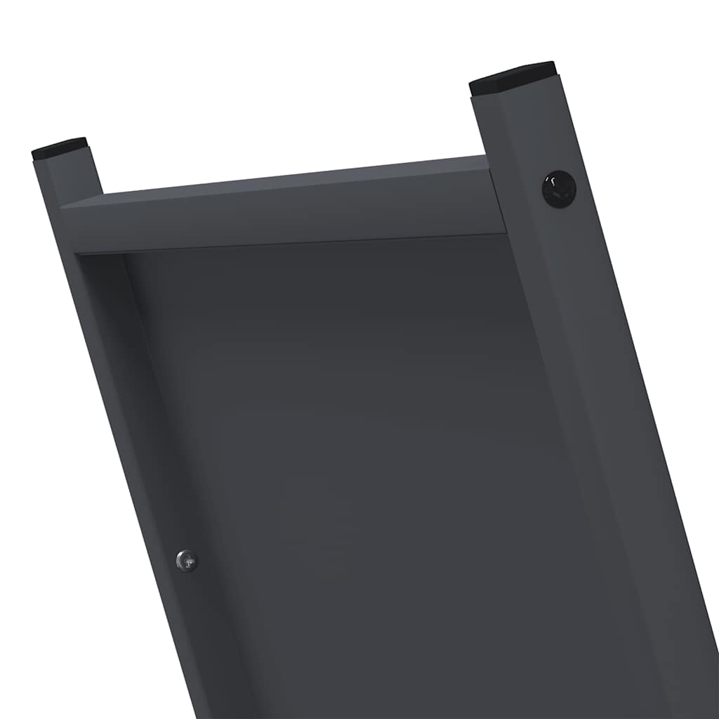 Rastrelliera per Legna da Ardere Antracite 69,5x35x81 cm - homemem39