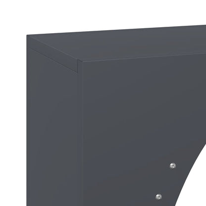 Rastrelliera per Legna da Ardere Antracite 50x23x100 cm - homemem39