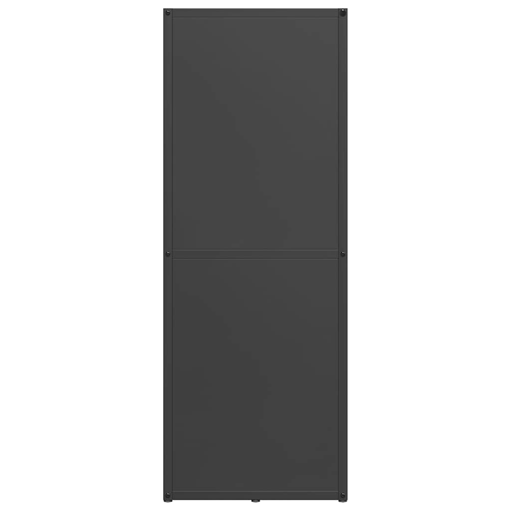 Rastrelliera per Legna da Ardere Nera 40x30x80 cm - homemem39