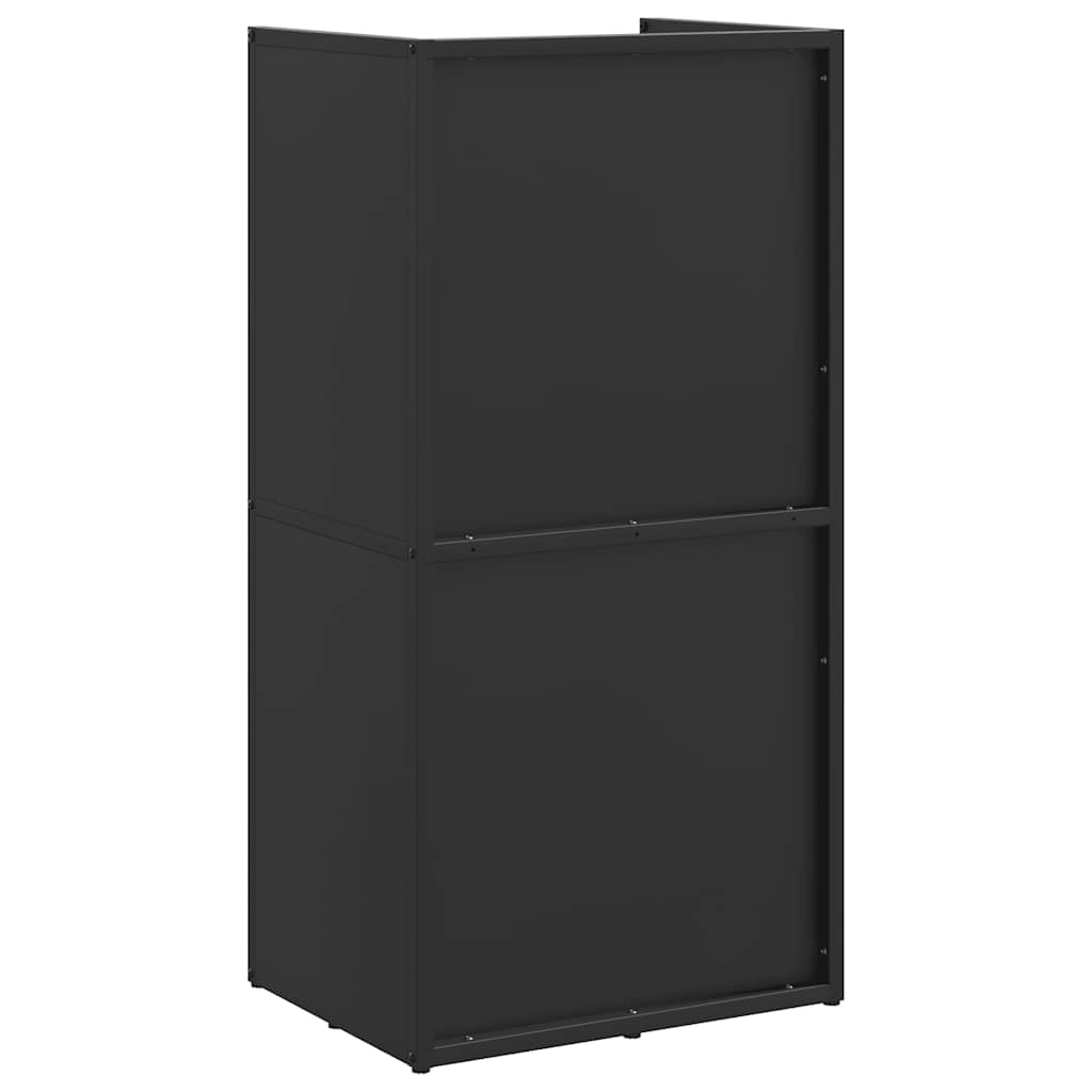 Rastrelliera per Legna da Ardere Nera 40x30x80 cm - homemem39