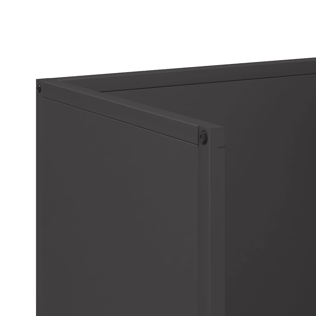 Rastrelliera per Legna da Ardere Nera 40x30x80 cm - homemem39