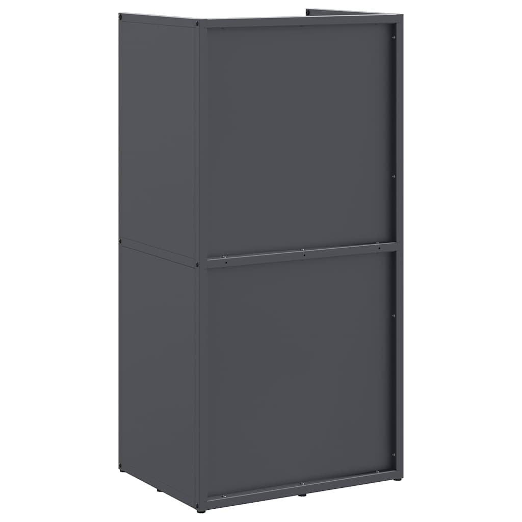 Rastrelliera per Legna da Ardere Antracite 40x30x80 cm - homemem39