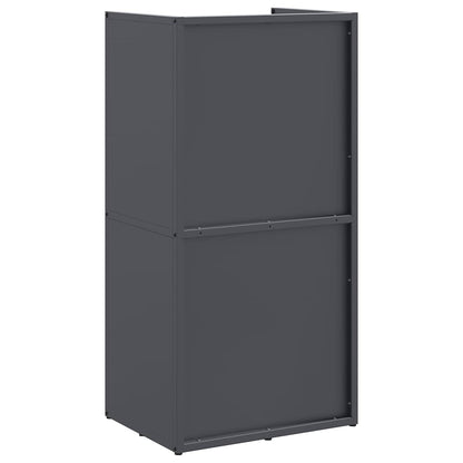 Rastrelliera per Legna da Ardere Antracite 40x30x80 cm - homemem39