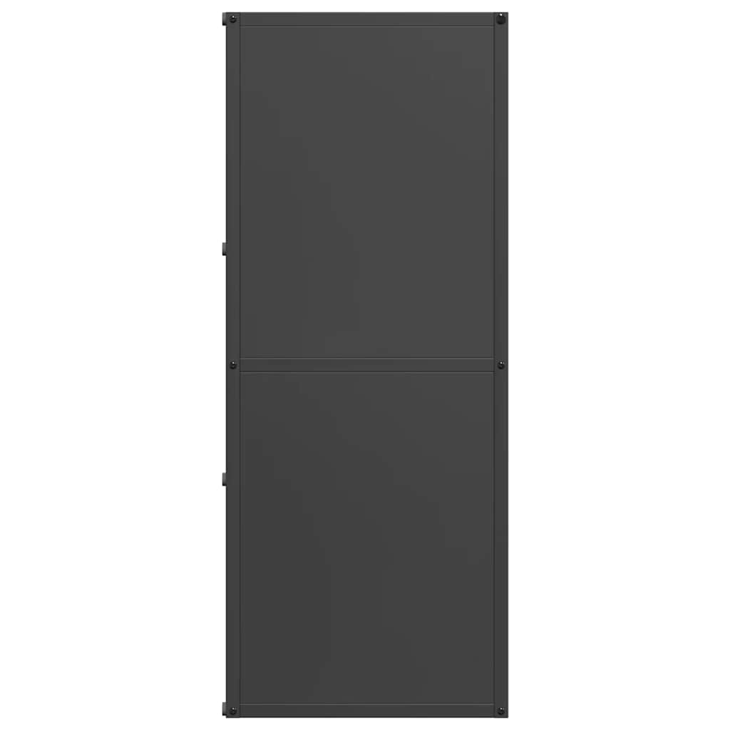 Rastrelliera per Legna da Ardere Nera 40x30x75 cm - homemem39