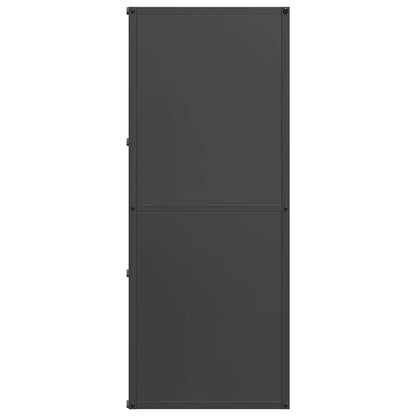 Rastrelliera per Legna da Ardere Nera 40x30x75 cm - homemem39