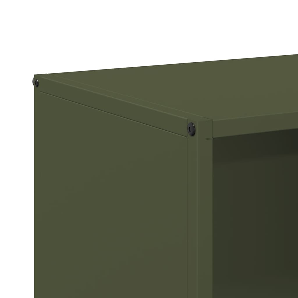 Rastrelliera per Legna da Ardere Verde Oliva 40x30x75 cm - homemem39