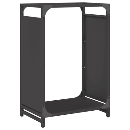 Rastrelliera per Legna da Ardere Nera 44x28x65 cm - homemem39