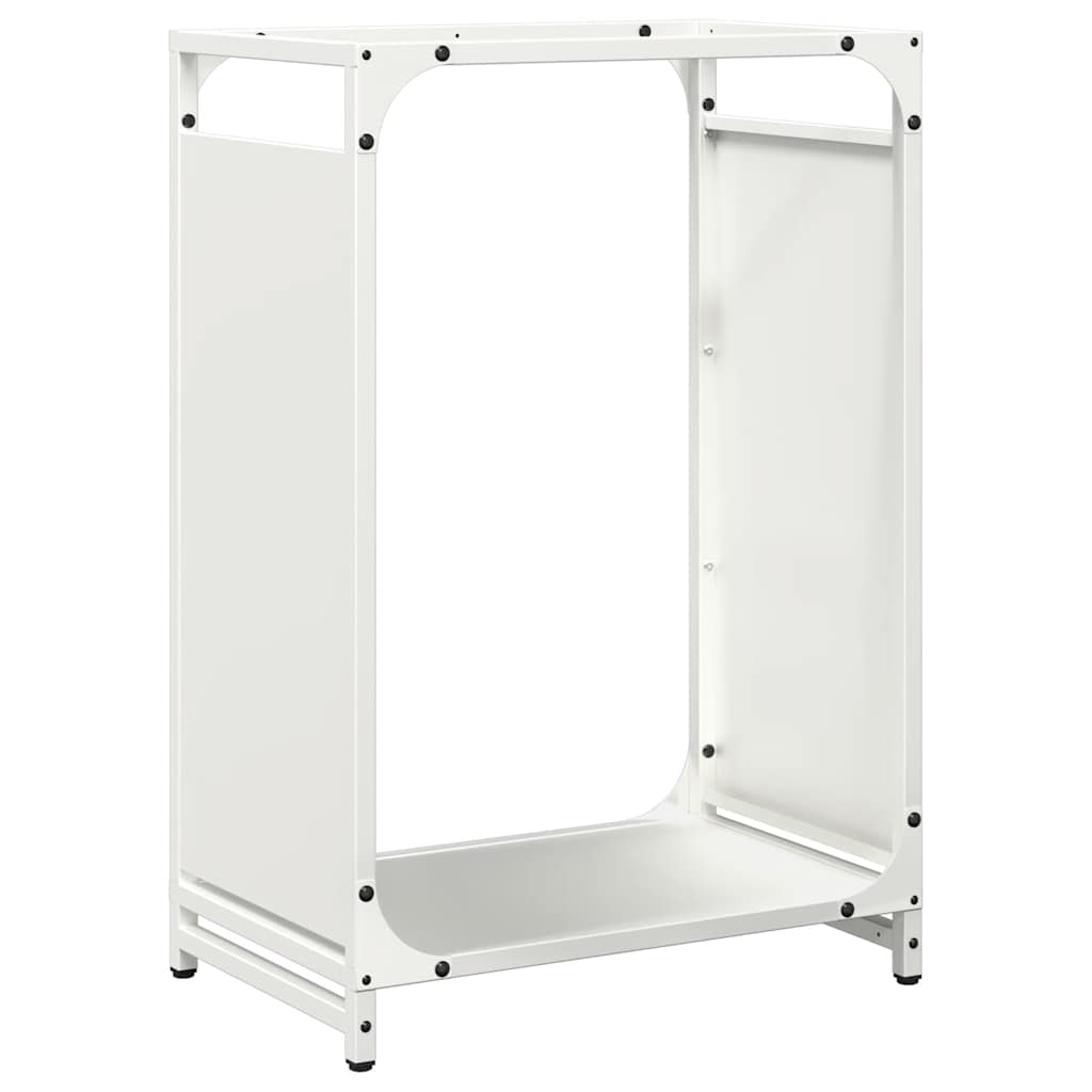 Rastrelliera per Legna da Ardere Bianca 44x28x65 cm - homemem39