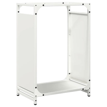 Rastrelliera per Legna da Ardere Bianca 44x28x65 cm - homemem39