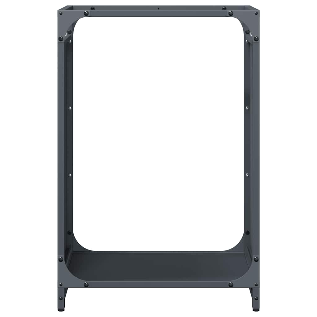 Rastrelliera per Legna da Ardere Antracite 44x28x65 cm - homemem39