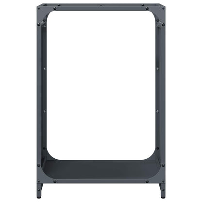 Rastrelliera per Legna da Ardere Antracite 44x28x65 cm - homemem39
