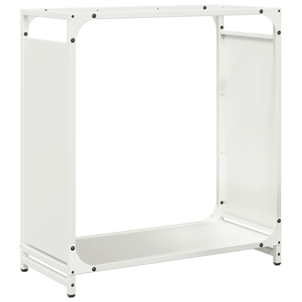 Rastrelliera per Legna da Ardere Bianca 60x28x65 cm - homemem39