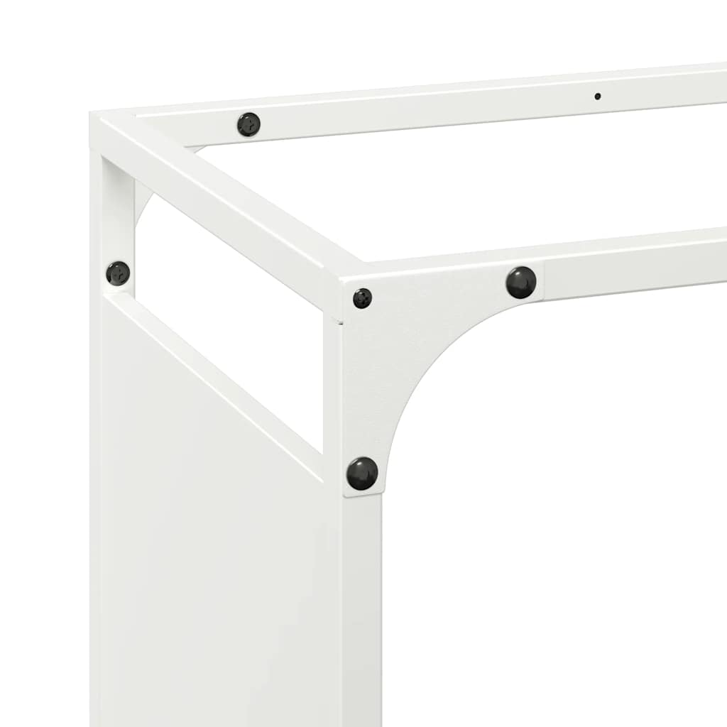 Rastrelliera per Legna da Ardere Bianca 60x28x65 cm - homemem39