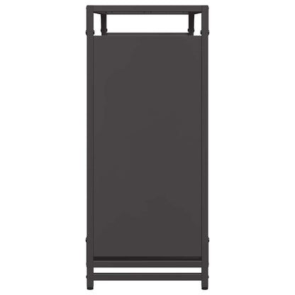 Rastrelliera per Legna da Ardere Nera 90x28x65 cm - homemem39