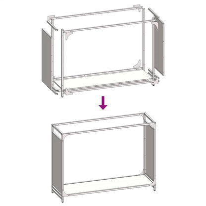 Rastrelliera per Legna da Ardere Nera 90x28x65 cm - homemem39