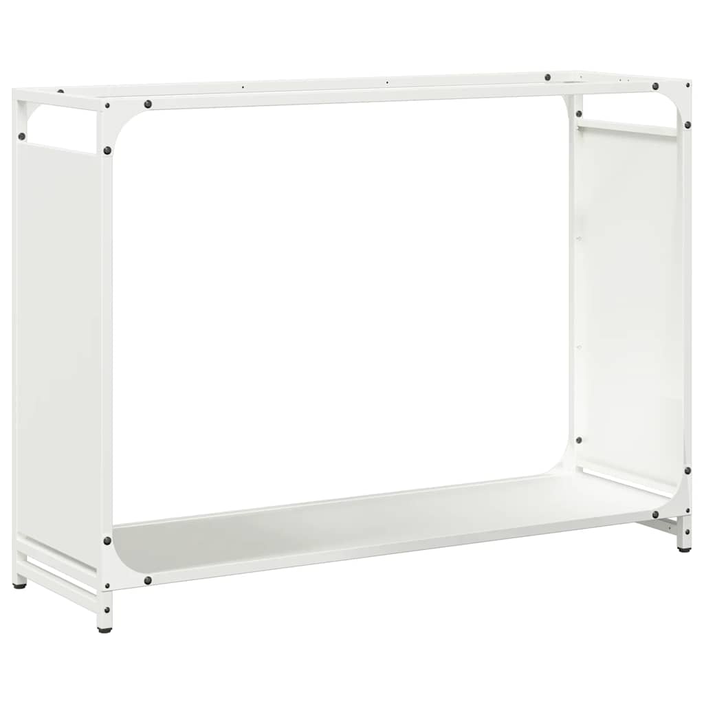 Rastrelliera per Legna da Ardere Bianca 90x28x65 cm - homemem39