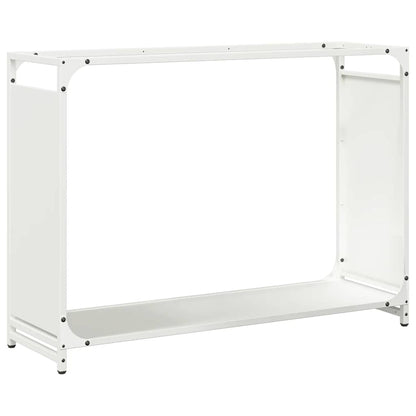 Rastrelliera per Legna da Ardere Bianca 90x28x65 cm - homemem39