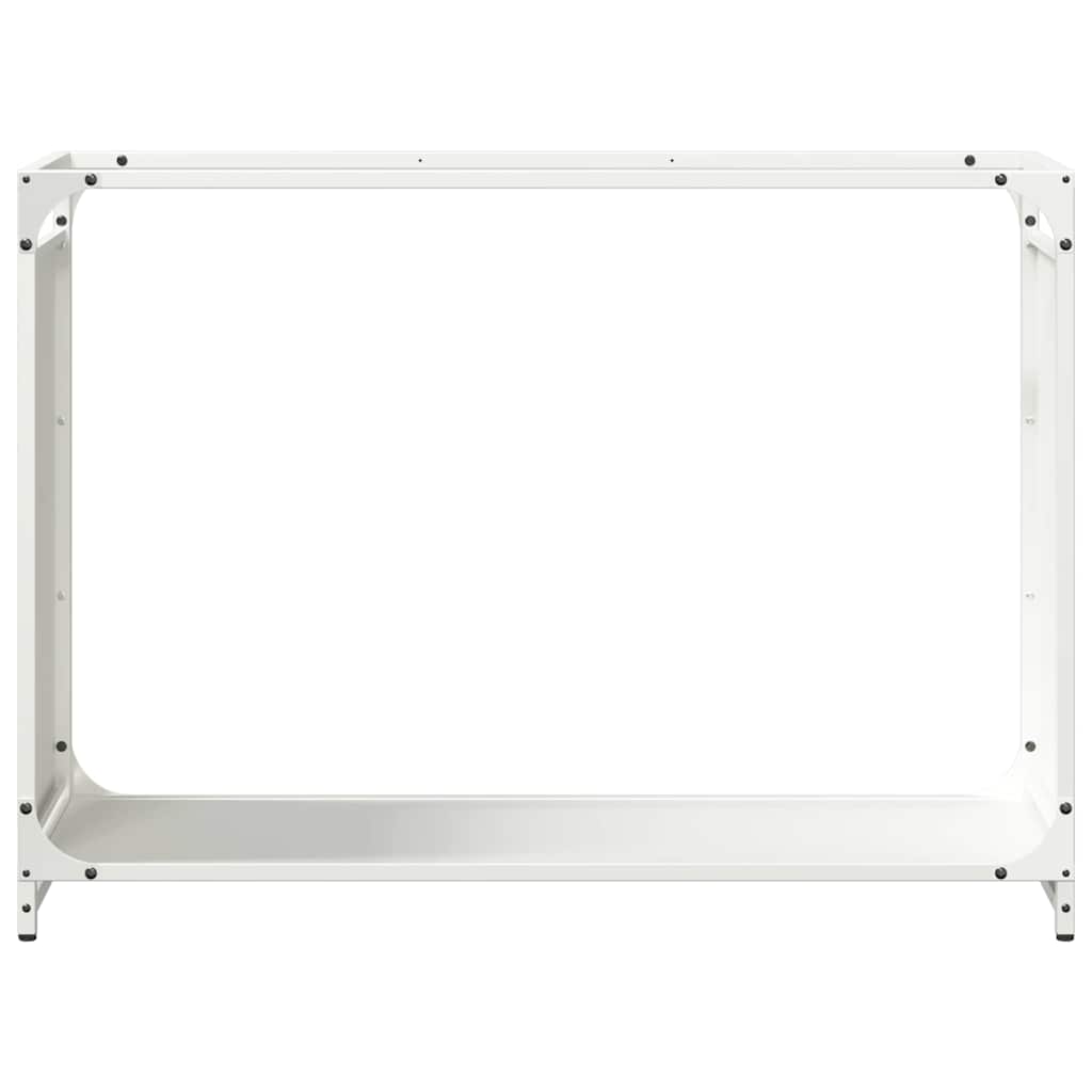Rastrelliera per Legna da Ardere Bianca 90x28x65 cm - homemem39
