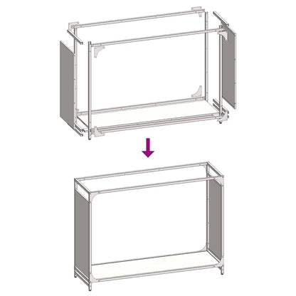 Rastrelliera per Legna da Ardere Bianca 90x28x65 cm - homemem39