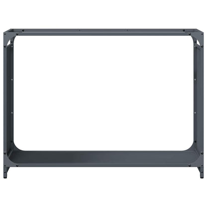 Rastrelliera per Legna da Ardere Antracite 90x28x65 cm - homemem39