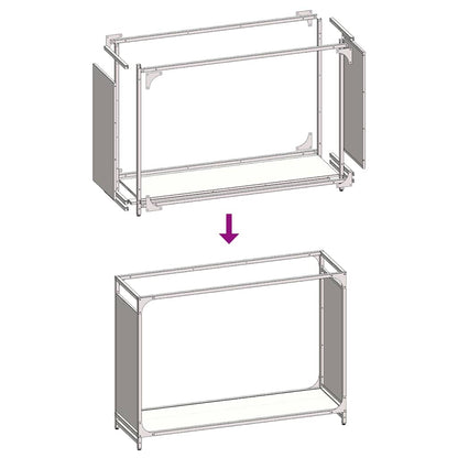 Rastrelliera per Legna da Ardere Antracite 90x28x65 cm