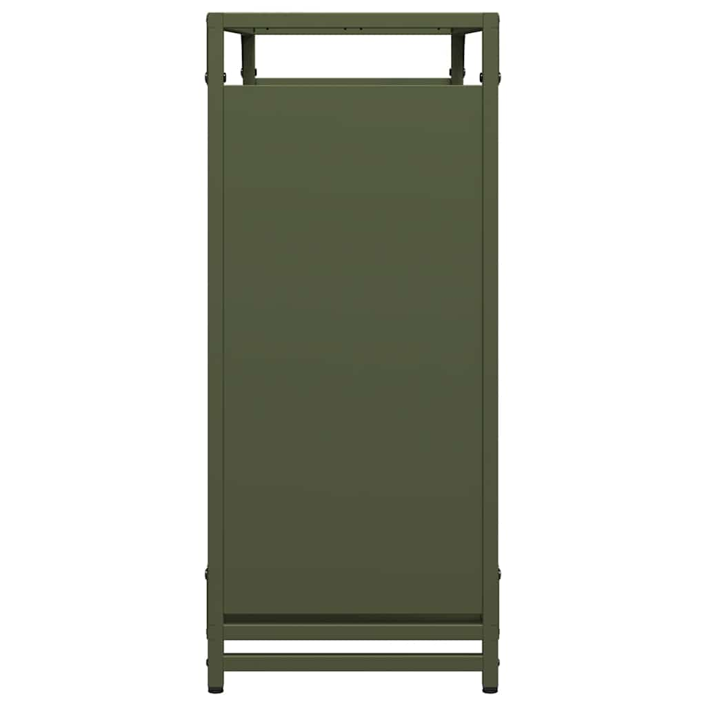 Rastrelliera per Legna da Ardere Verde Oliva 90x28x65 cm