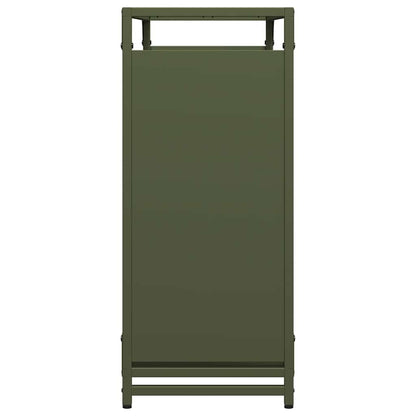 Rastrelliera per Legna da Ardere Verde Oliva 90x28x65 cm