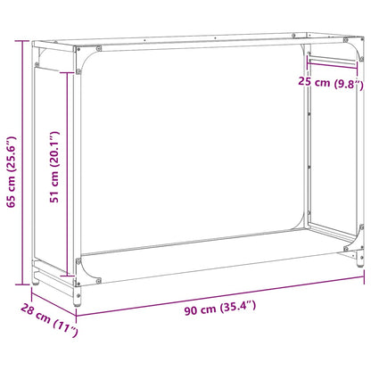 Rastrelliera per Legna da Ardere Verde Oliva 90x28x65 cm