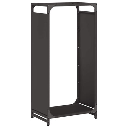 Rastrelliera per Legna da Ardere Nera 44x28x90 cm - homemem39