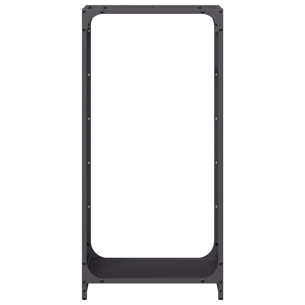 Rastrelliera per Legna da Ardere Nera 44x28x90 cm - homemem39